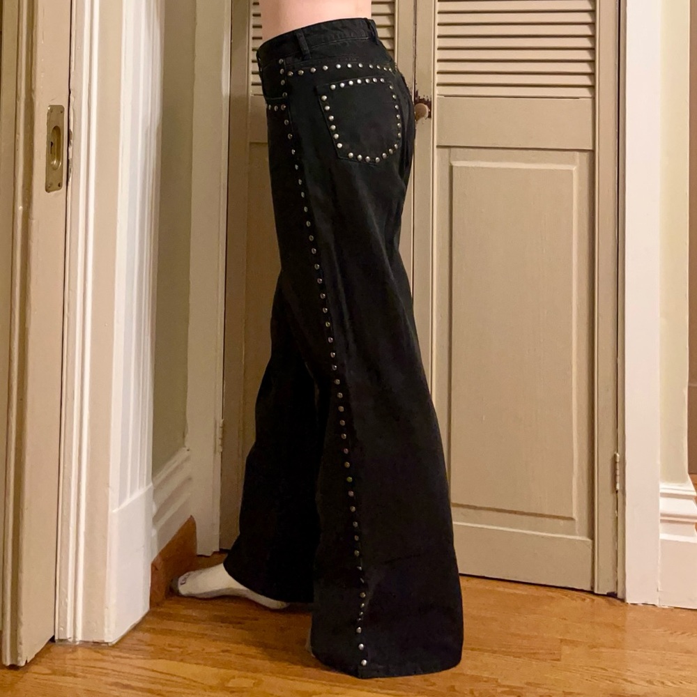 Reformation Black Studded Jeans